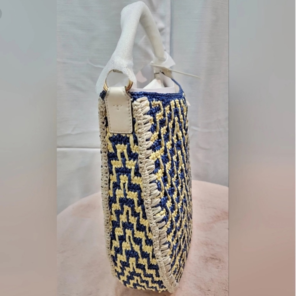 Tory Burch Thea Straw Bucket Shoulder Bag - Picture 5 of 7